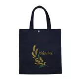 Еко-сумка м.Р-395/1 чорна з вишивкою Ukraine ТМ Ярослав